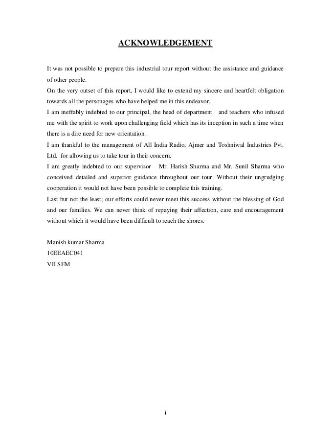 how to write a report on industrial visit in chennai business visit report format