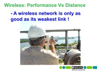 Wireless: Performance Vs Distance
            - A wireless network is only as
            good as its weakest link !




81 | Presentation | Ira Sharp | 20 April 2010
 