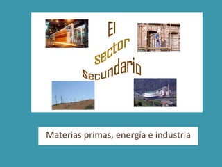 Materias	primas,	energía	e	industria	
 