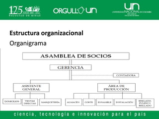 Estructura organizacional
Organigrama
 