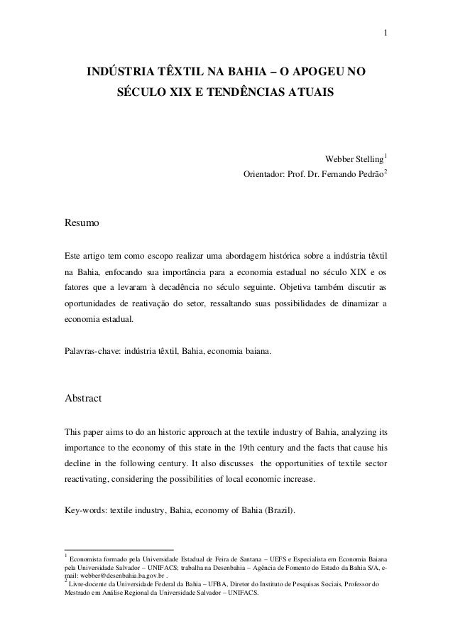 Artigo industria textil