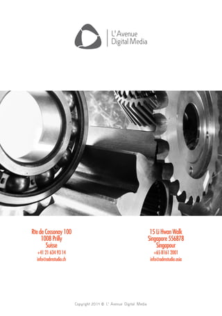 Rte de Cossonay 100
1008 Prilly
Suisse
+41 21 634 93 14
info@admstudio.ch
15 Li Hwan Walk
Singapore 556878
Singapour
+65 8161 2001
info@admstudio.asia
 