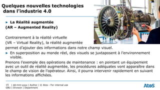 | dd-mm-yyyy | Author | © Atos - For internal use
GBU | Division | Department
▶ La Réalité augmentée
(AR – Augmented Reali...