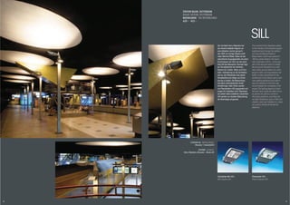 STATION BLAAK, ROTTERDAM
     BLAAK STATION, ROTTERDAM
     NIEDERLANDE · THE NETHERLANDS
     420 … 453 …




                                                Der Architekt Harry Reijnders hat          The architect Harry Reijnders added
                                                die ohnehin beliebte Gegend um             to the richness of this already popular
                                                eine Attraktion reicher gemacht:           neighbourhood through the addition
                                                den 1993 von Königin Beatrix eröff-        of a new architectural feature;
                                                neten Bahnhof Blaak. Dabei ist das         Blaak station, which was opened in
                                                oberirdische Kuppelgewölbe mit einem       1993 by Queen Beatrix.The dome –
                                                Durchmesser von 35 m nur der sicht-        with a diameter of 35 m – is the only
                                                bare Teil des Bauwerks. Darunter liegt     part of the structure which is visible
                                                ein Tunnelbahnhof mit mehreren             above ground. Beneath it is a multi-
                                                Ebenen für U-Bahn, Metro und Fern-         level, below ground station for under-
                                                bahn. Anforderung an die Architektur       ground, metro, and long-distance rail
                                                war es, den Reisenden trotz dieser         traffic. A major requirement for the
                                                Komplexität kurze Wege und Orien-          architecture of the station was to mini-
                                                tierung zu bieten. Die Beleuchtung         mize walking distances and make it
                                                hat daran entscheidenden Anteil:           easy for travellers to find their way
                                                Kreisförmige, helle Felder werden          around despite the complexity of the
                                                von Planstrahlern 453 angestrahlt und      project.The lighting played an impor-
                                                sorgen für indirektes Licht. Paarweise     tant part here; inside the station circu-
                                                am selben Mast installierte Citystrahler   lar panels are uplit by a series of
                                                420 werden zur direkten Beleuchtung        453 plane projectors, providing indi-
                                                der Bahnsteige eingesetzt.                 rect light. Elsewhere, pairs of 420 mini
                                                                                           cityliters, each pair installed on a mast,
                                                                                           are used to directly illuminate the
                                                                                           platforms.




             Lichtplanung · lighting design:
                   Movares + Industrielicht

                       Architekt · architect:
     Harry Reijnders, Movares – Studio SK




                                                Citystrahler Mini 420…                     Planstrahler 453…
                                                Mini Cityliter 420…                        Plane Projector 453…




46                                                                                                                                      47
 