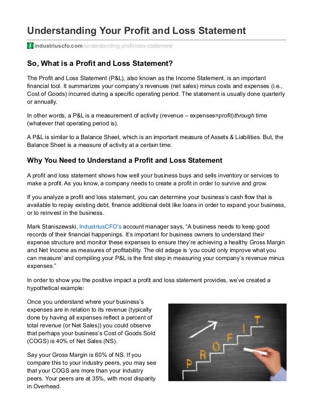 understanding your profit and loss statement what is a profit and loss sheet