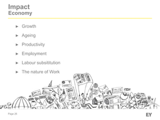 Page 26
Impact
Economy
► Growth
► Ageing
► Productivity
► Employment
► Labour subsititution
► The nature of Work
 