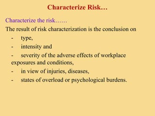 Risk Characterization Definition Industry risk assessment and risk managemnt | PPT