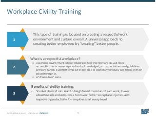 © 2018 Epstein Becker & Green, P.C. | All Rights Reserved. | ebglaw.com 9
Workplace Civility Training
1
2
3
This type of t...