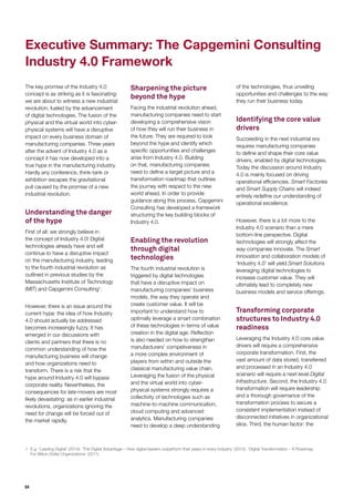 Industry 4.0 the capgemini consulting view - sharpening the picture ...