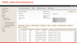 EMMS – Work Order Management
 