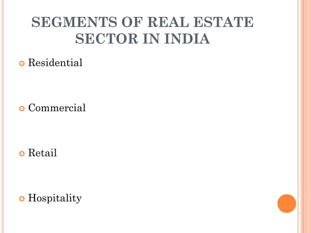 Industry analysis of the real estate sector
