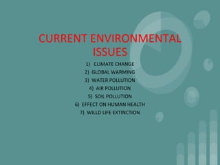 Industry and household wastes:Current Environmental Issues | PPTX