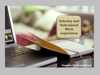 Industry and Role-based Work experience Swapan Mukhopadhyay 