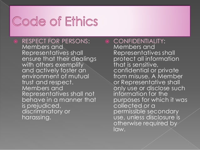 Industry codes of practice