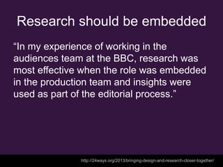 GDS
https://userresearch.blog.gov.uk
“Our user researchers work with project
teams throughout a service lifecycle. They’re...