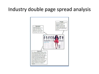 Industry double page spread analysis 