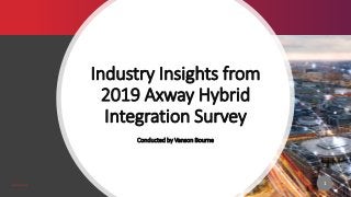 axway.com
Industry Insights from
2019 Axway Hybrid
Integration Survey
Conducted by Vanson Bourne
1
 