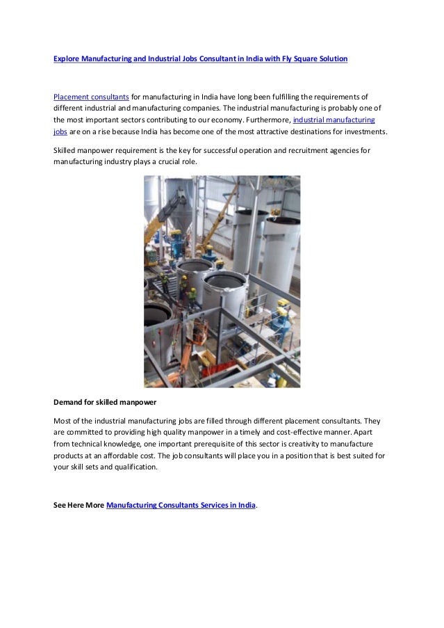 industry manufacturing placement job consultants consultants for jobs
