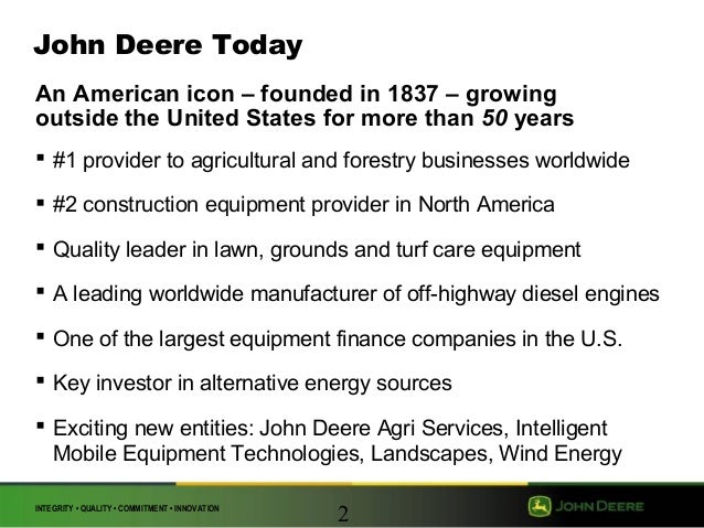 John deere research paper