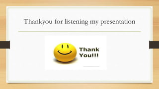 Thankyou for listening my presentation
 