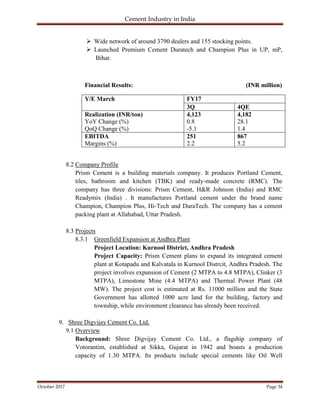 Cement Industry in India | PDF