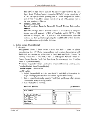 Cement Industry in India | PDF