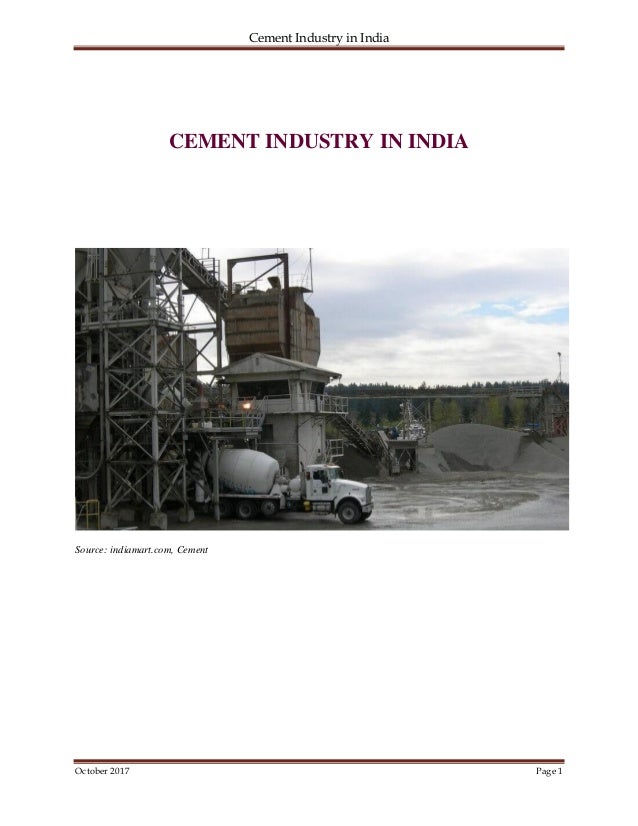 Cement Industry in India
