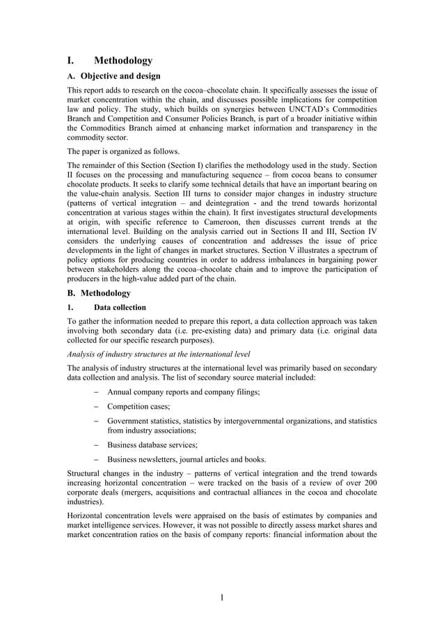 Industry structures and competition of cocoa industry