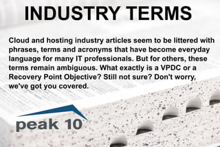 IT Industry terms, a guide to getting it right.