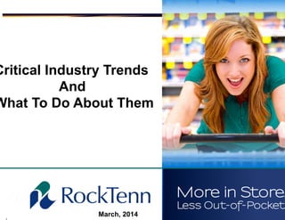 March, 2014
Critical Industry Trends
And
What To Do About Them
 
