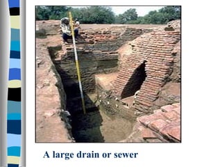 A large drain or sewer 