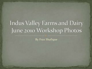 By Fraz Shafique Indus Valley Farms and DairyJune 2010 Workshop Photos 