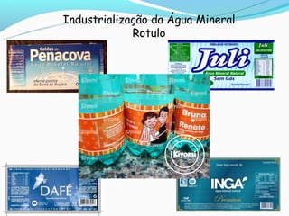 Industrialização da Água Mineral
             Rotulo
 