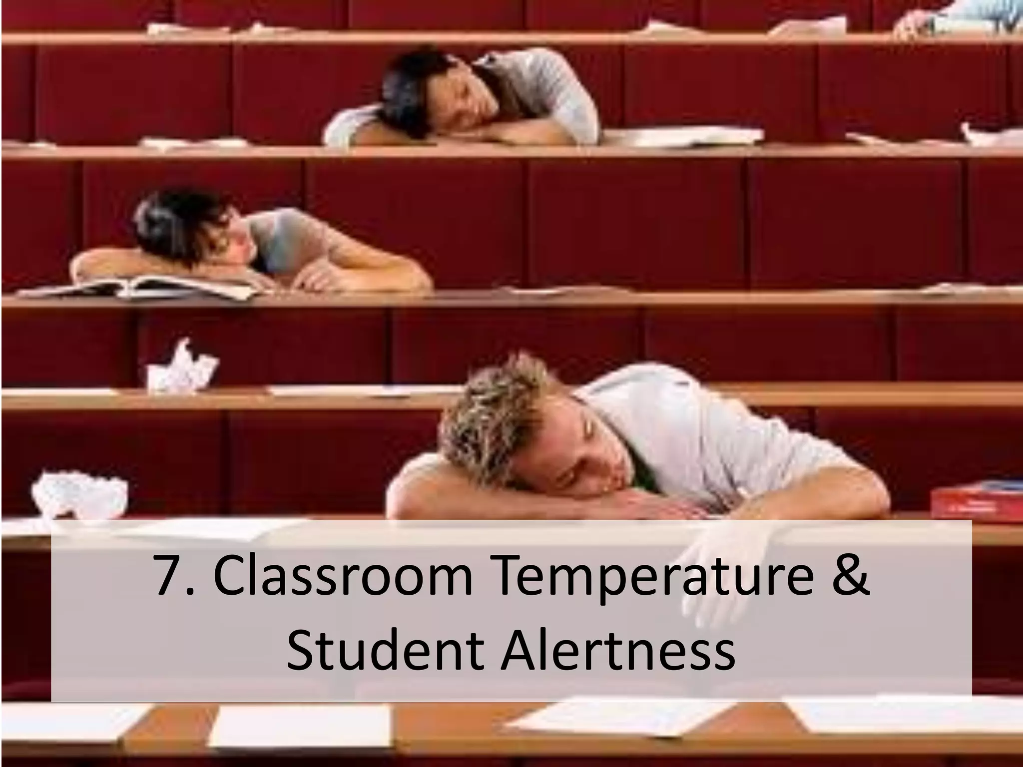 7. Classroom Temperature &Student Alertness