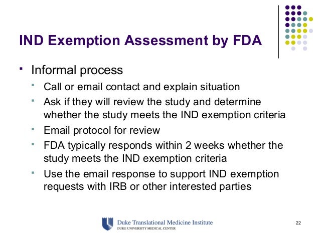 Ind exemption Ind exemption