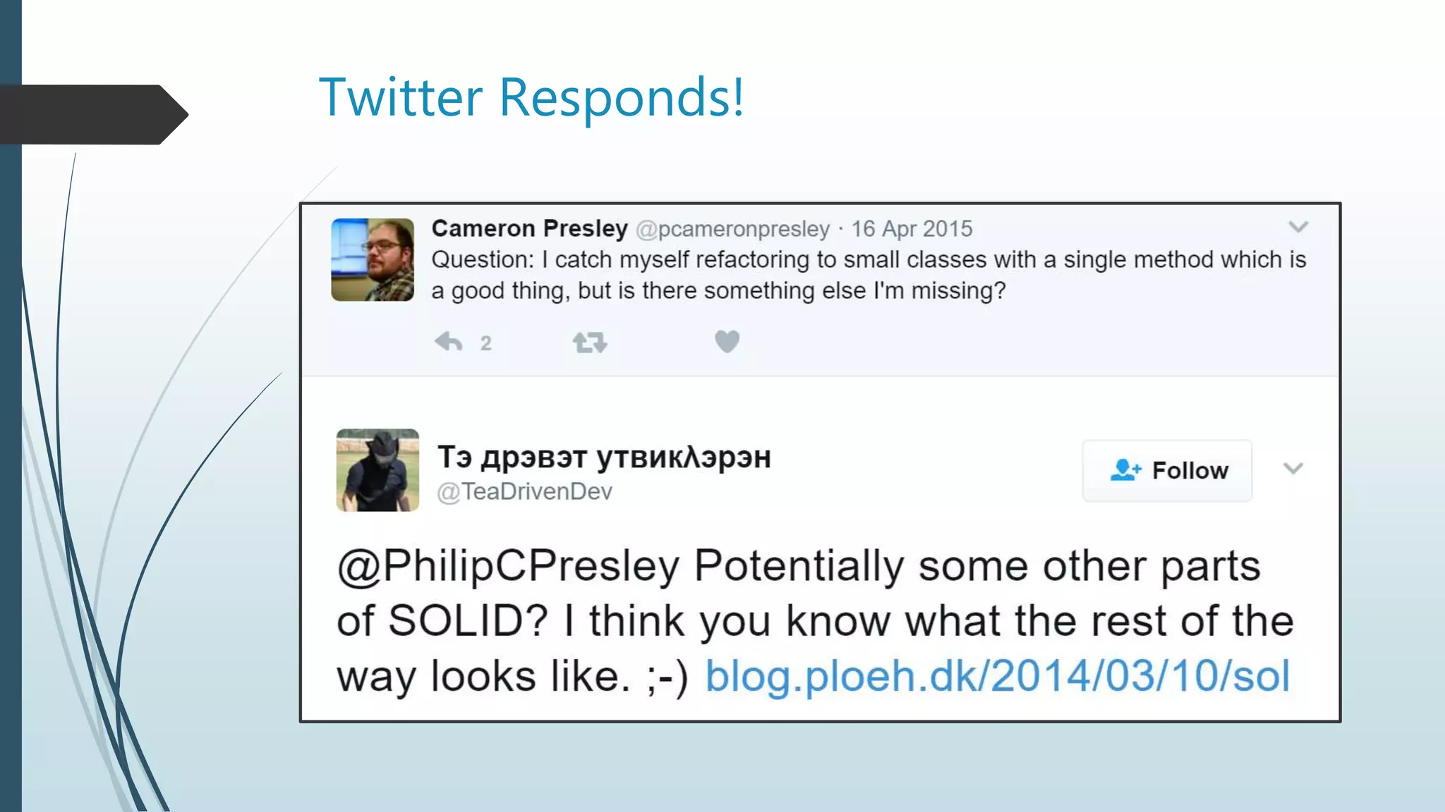 Twitter Responds!
 
