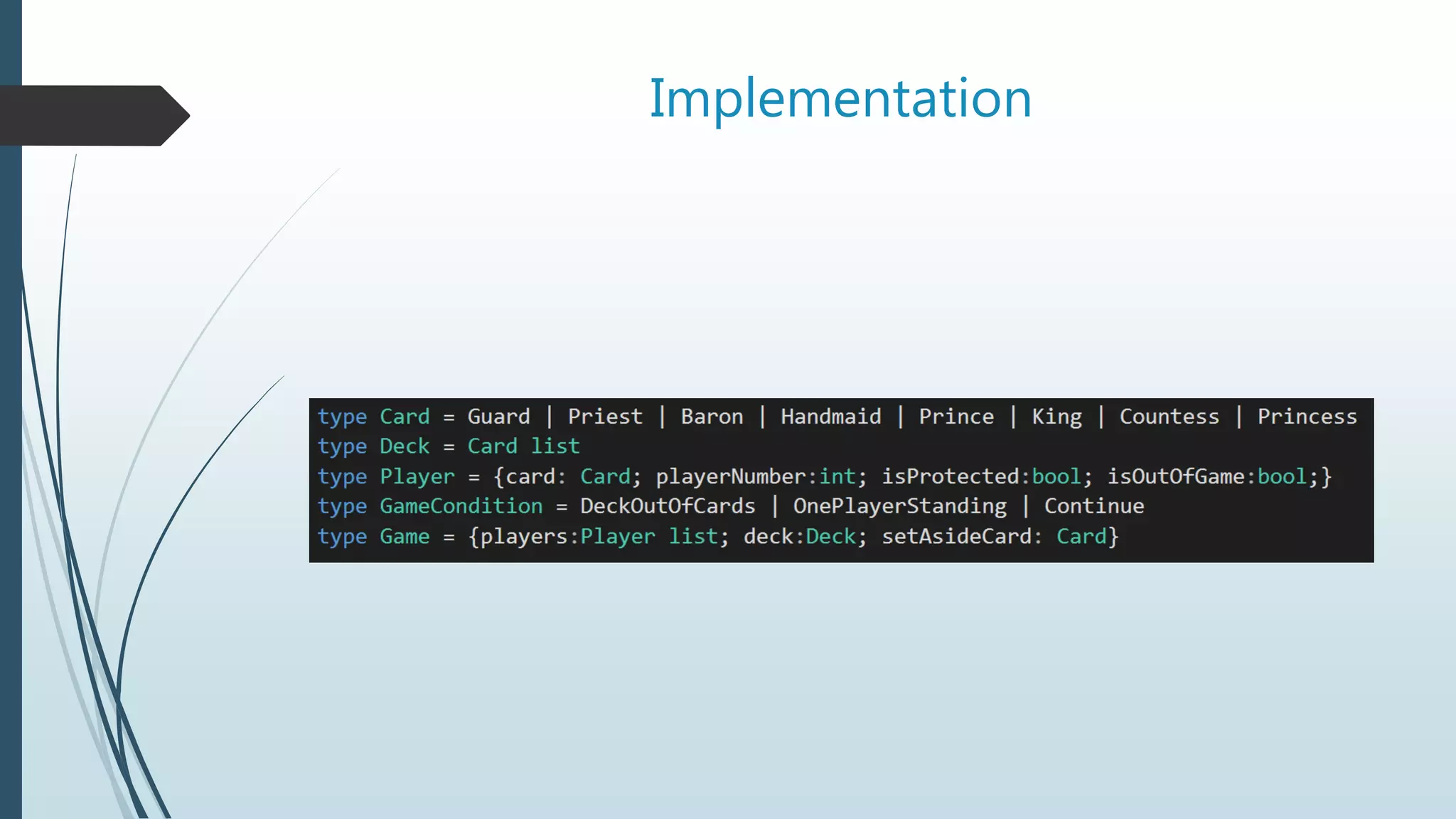 Implementation
 