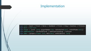 Implementation
 