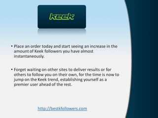 I need more keek followers