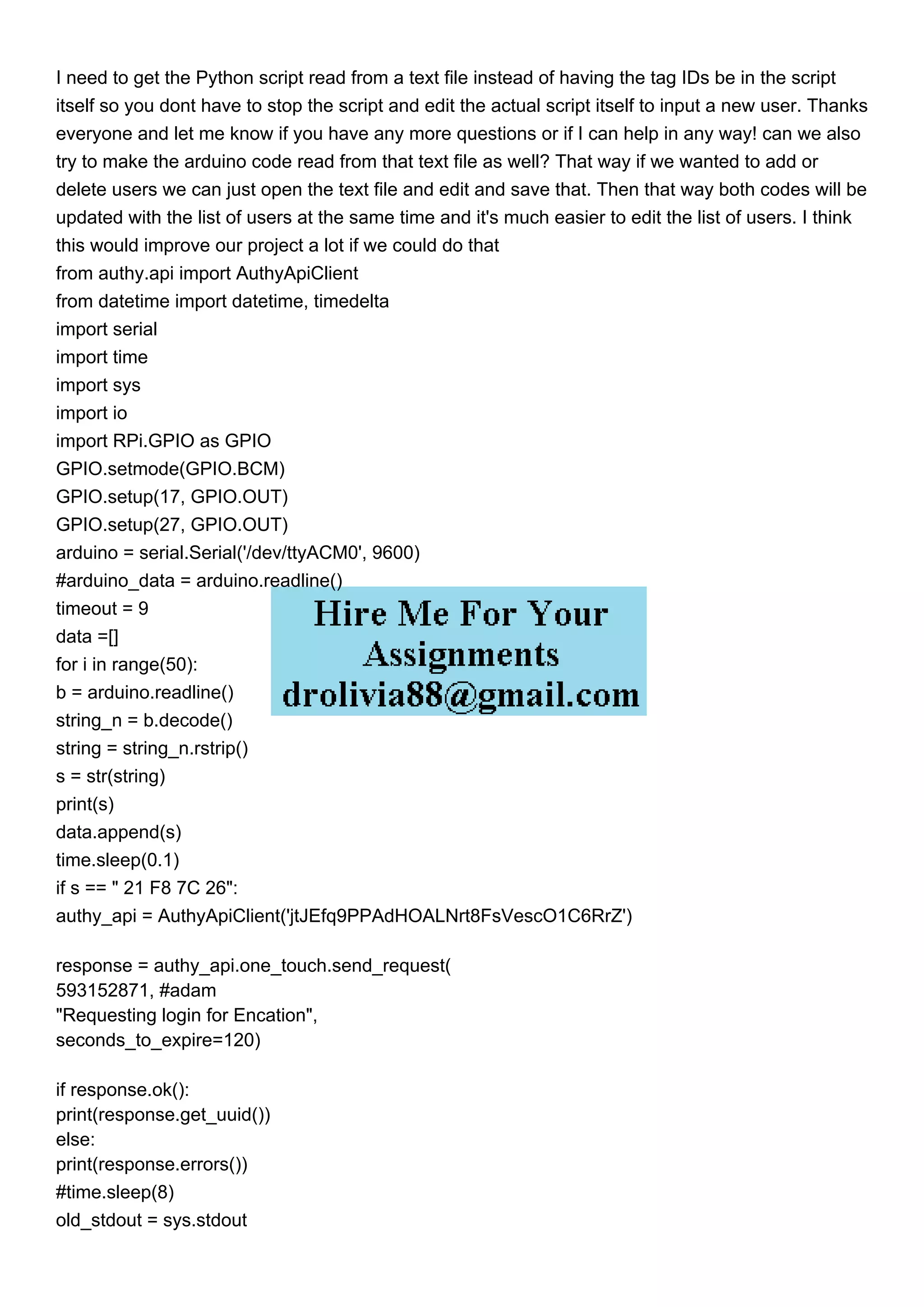 I need to get the Python script read from a text file instea.pdf