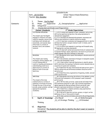 Excessive Communication Lesson Plan Example Ineffective oral communication lesson plan | DOCX