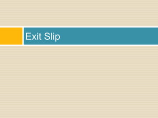 Exit Slip