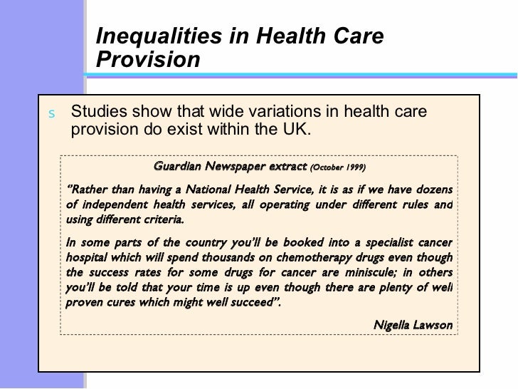 Inequalities Health Care Provision inequalities-health-care-provision