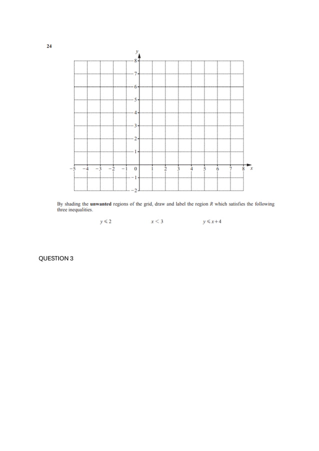 Inequalities igcse mathematics questions pdf