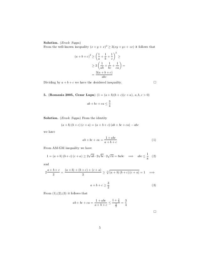 Inequalities From The Word 1995 05