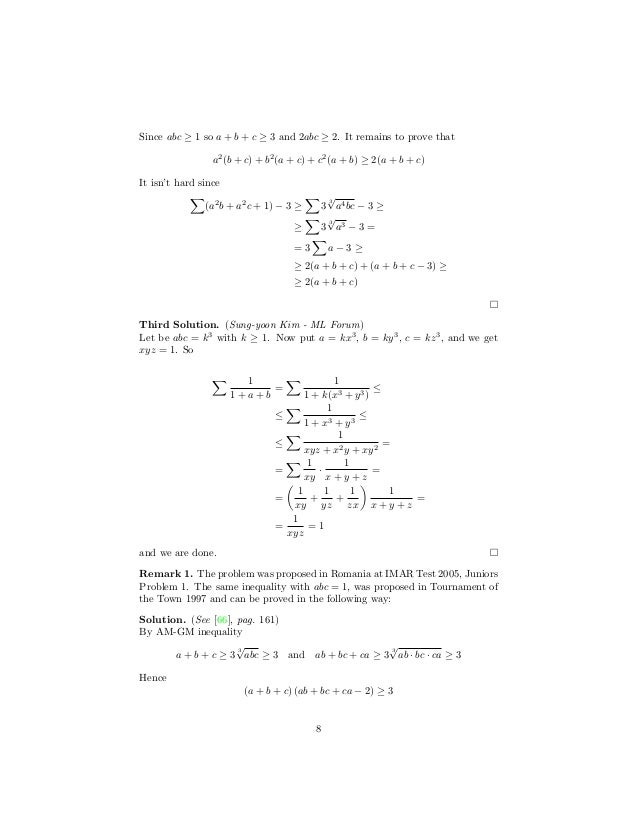 Inequalities From The Word 1995 05 Inequalities From The Word 1995 05