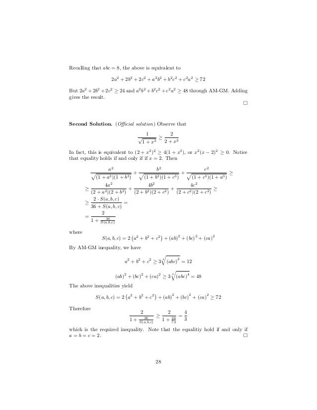 Inequalities From The Word 1995 05 Inequalities From The Word 1995 05