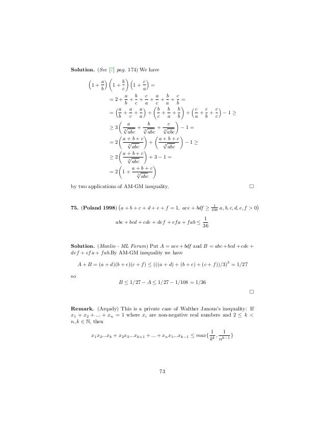 Inequalities From The Word 1995 05 Inequalities From The Word 1995 05