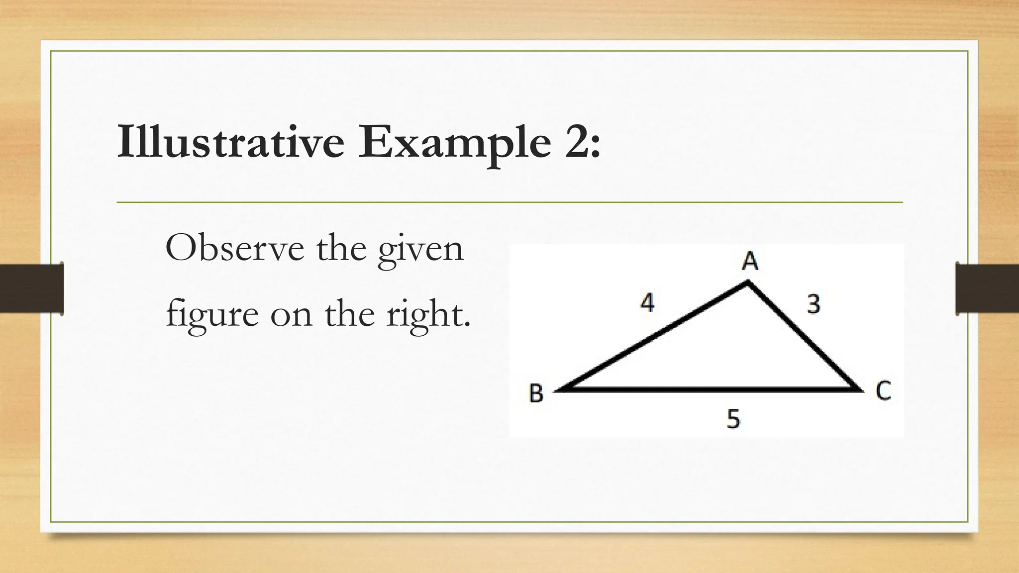 Illustrative Example 2:
Observe the given
figure on the right.
 