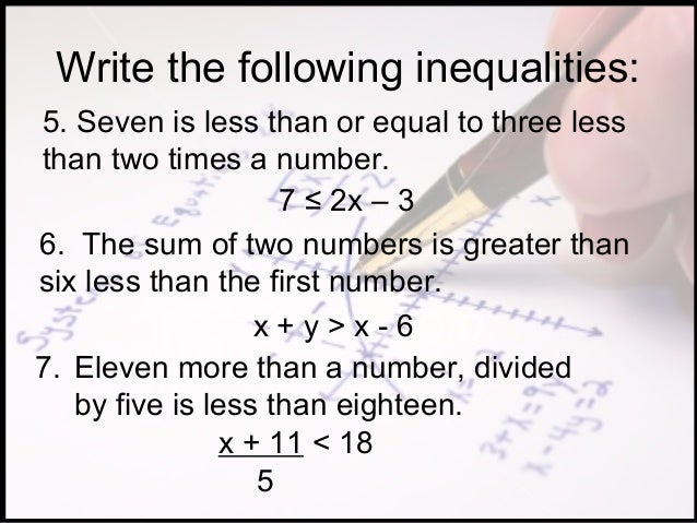 Inequalities ppt revised